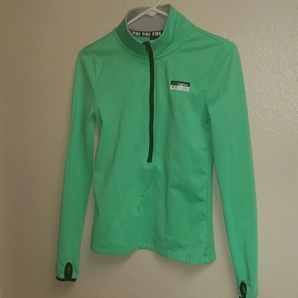 Victoria's Secret Pink green long sleeve sweater